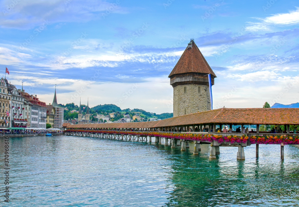 Panorama Luzern mit Kapellbrücke