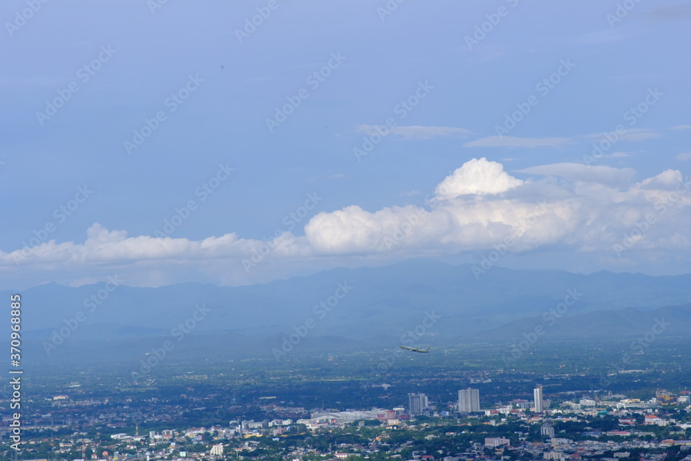 aerial view of the city of chiang mai northern thailand