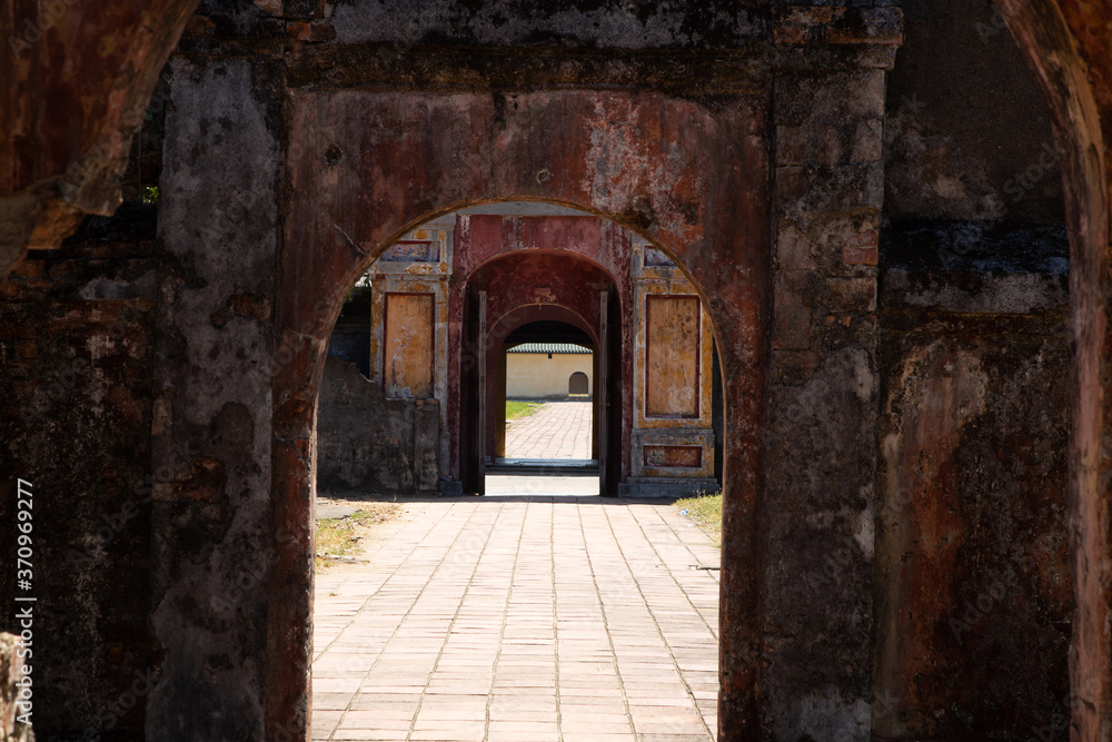 The ruin of the Hue's Forbidden City in Vietnam