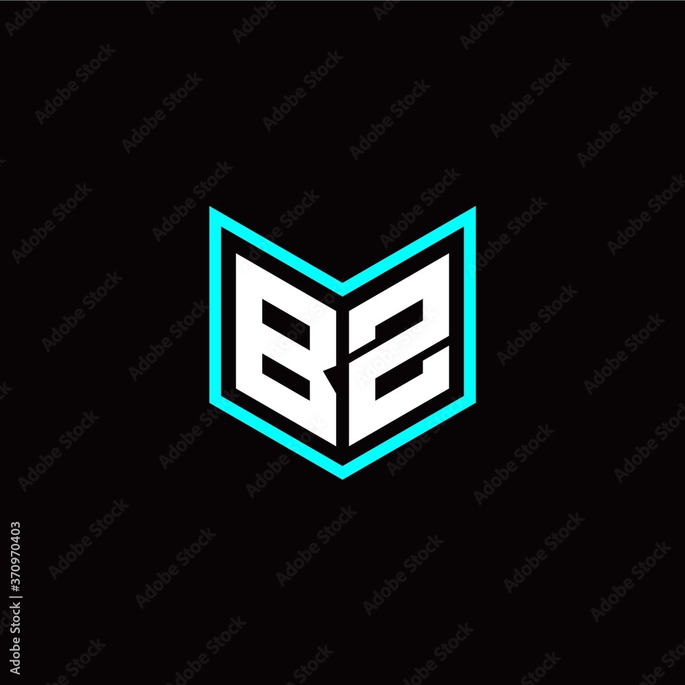 initial B Z letter with book style logo template vector initial B Z letter with book style logo template vector