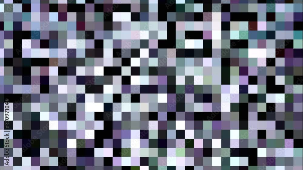 Pantalla pixelada de cuadrados con flash vibrante que parpadean aleatoriamente Pantalla pixelada de cuadrados con flash vibrante que parpadean aleatoriamente