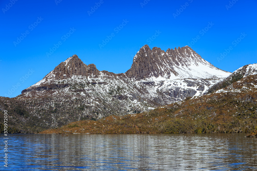 Cradle Mountain in winter covered by snow, Cradle Mountain Lake St Clair National Park