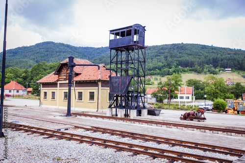 Tourist Attraction Travel, Journey with old-fashioned train, Narrow-gauge railway photo