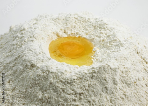 Wheat Flour and Eggs, Ingredients for Cake Recipe