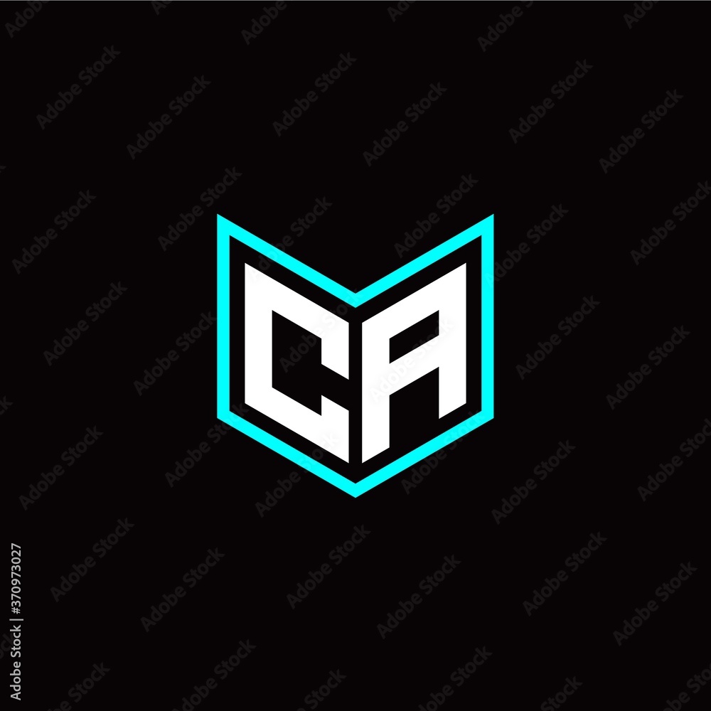 initial C A letter with book style logo template vector initial C A letter with book style logo template vector