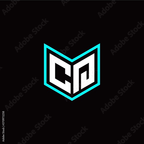 initial C Q letter with book style logo template vector