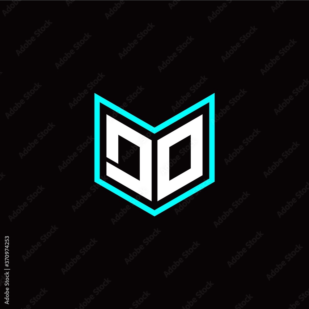 initial D O letter with book style logo template vector initial D O letter with book style logo template vector