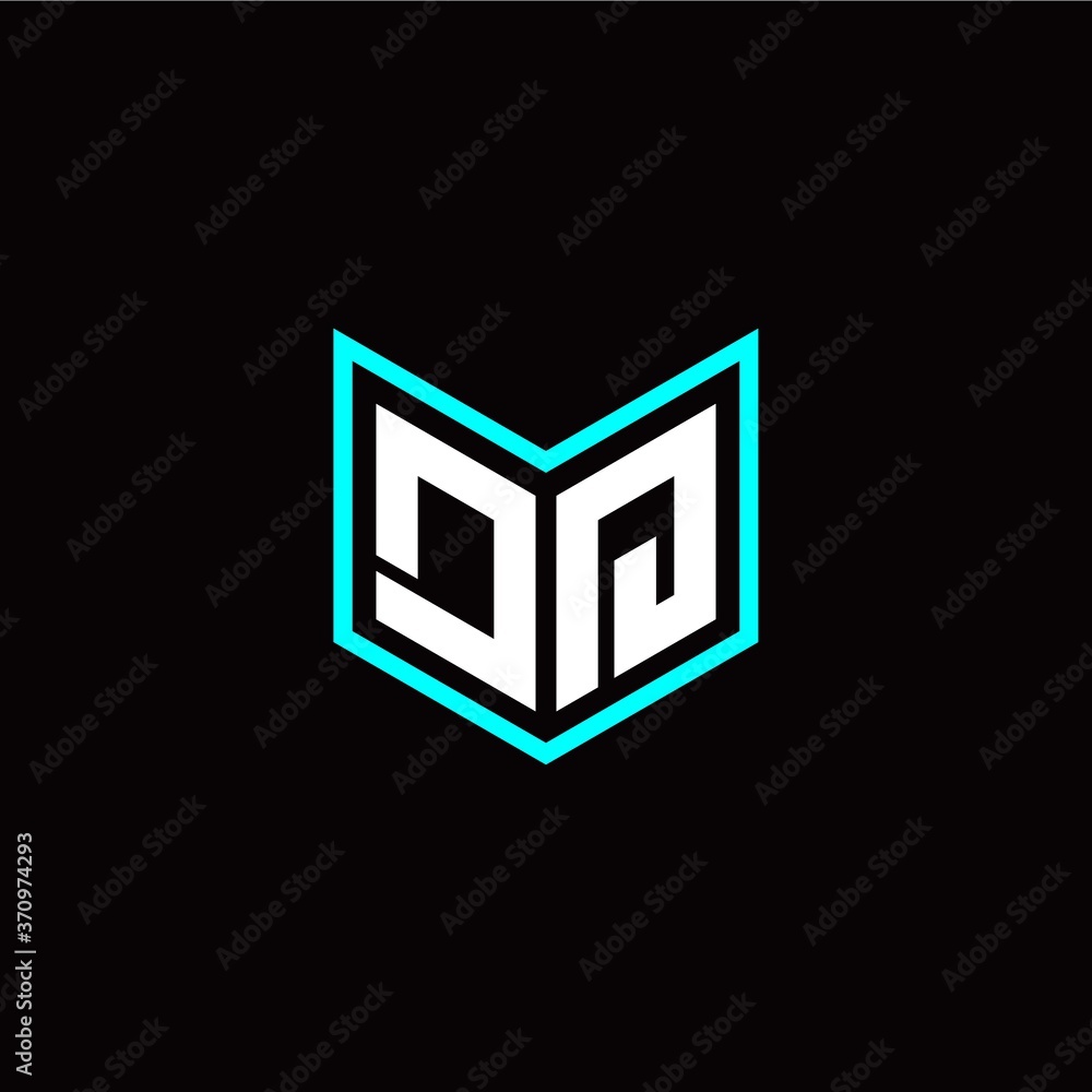 initial D Q letter with book style logo template vector initial D Q letter with book style logo template vector