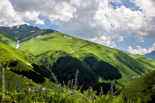 Anadolu villagers with rivers and mountains. ikizdere, Rize Turkey photo