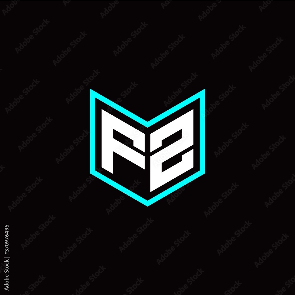 initial F Z letter with book style logo template vector initial F Z letter with book style logo template vector