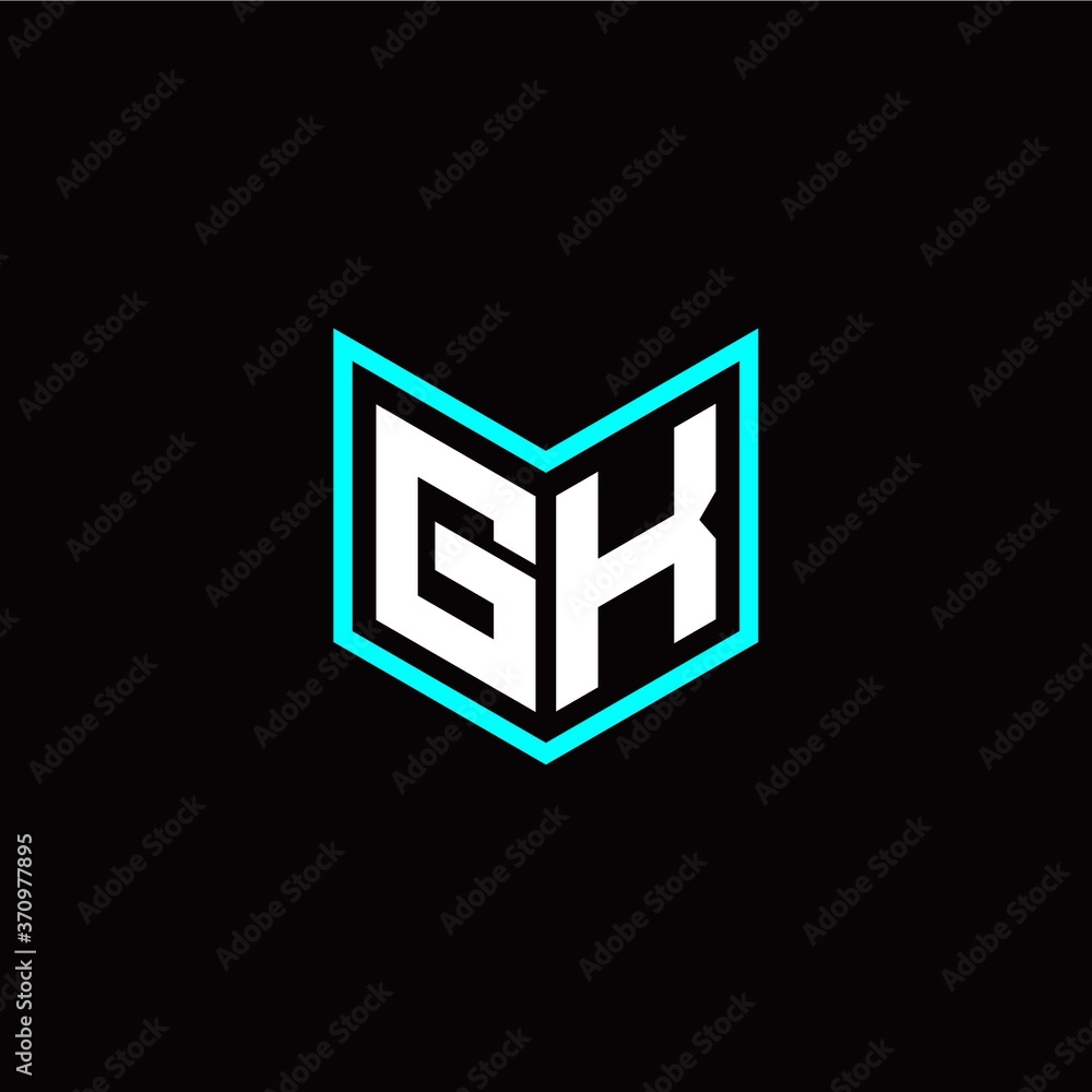 initial G K letter with book style logo template vector initial G K letter with book style logo template vector