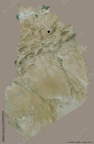 El Bayadh, province of Algeria, on solid. Satellite photo