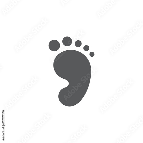 Baby footprint vector icon symbol child isolated on white background