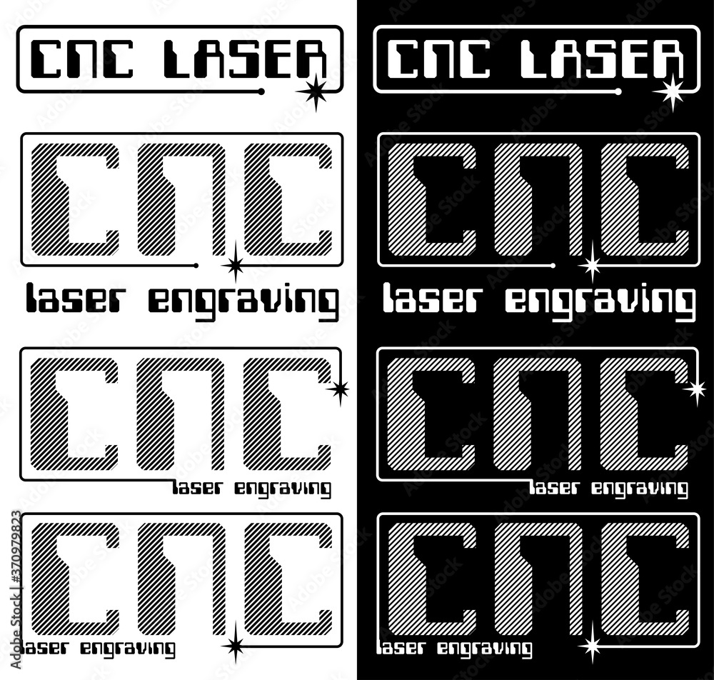 Laser engraving and laser cutting logos