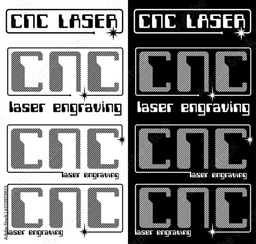 Laser engraving and laser cutting logos