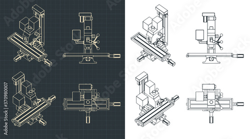 Milling and lathe machine drawings