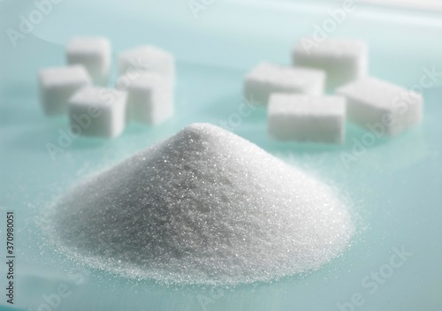 Tableau sur toile Sugar Cubes and Caster Sugar