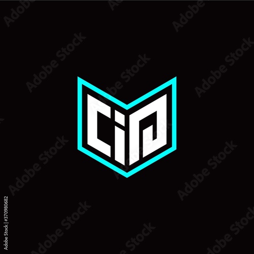 initial I Q letter with book style logo template vector