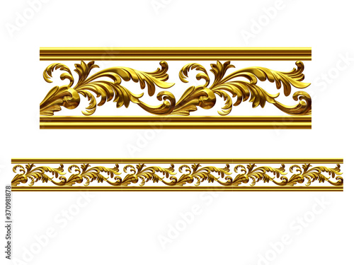 3d illustration ornament. Straight segment. Combinable with a fourtyfive or ninety degree curve version. Search term zeroone