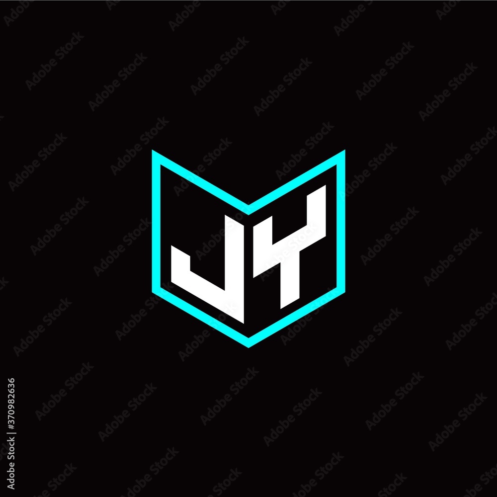 initial J Y letter with book style logo template vector initial J Y letter with book style logo template vector