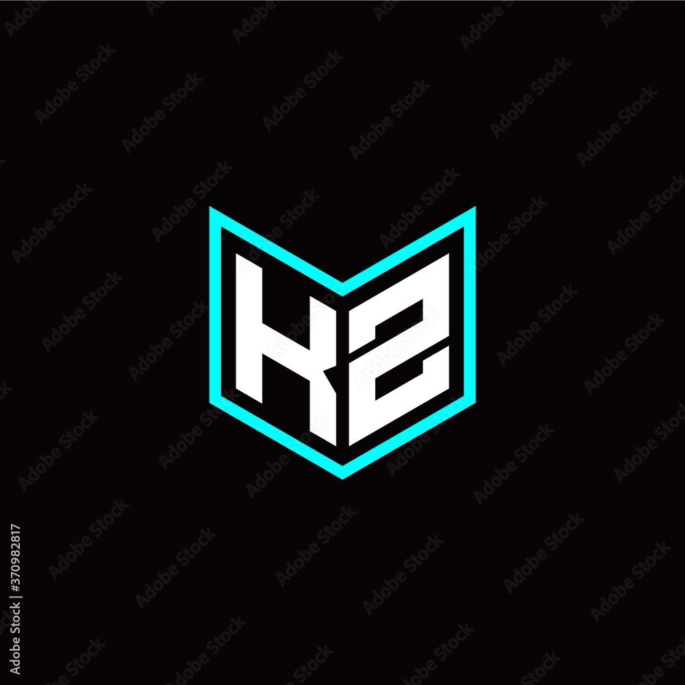 initial K Z letter with book style logo template vector initial K Z letter with book style logo template vector