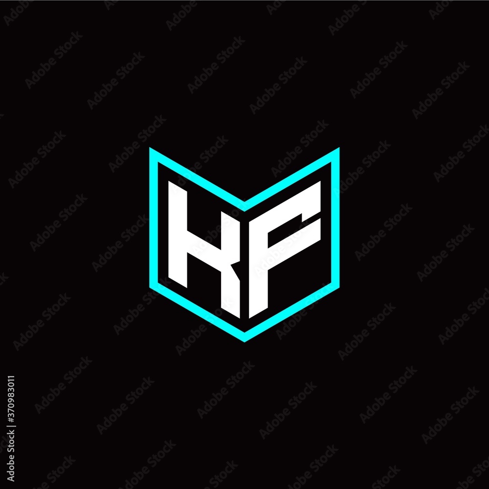 initial K F letter with book style logo template vector initial K F letter with book style logo template vector