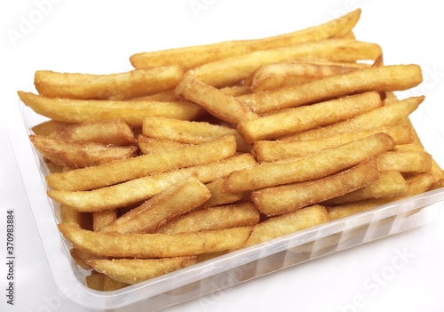 French Fries against White Background