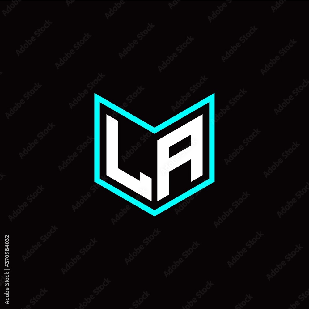 initial L A letter with book style logo template vector initial L A letter with book style logo template vector