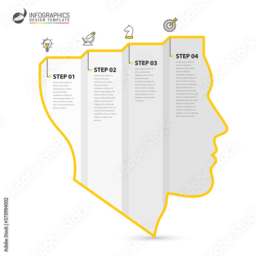 Infographic design template. Creative concept with 4 steps