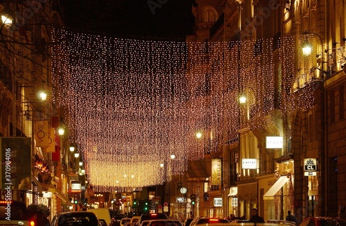 Photography Christmas Illuminations at Saint Honore Street in Paris