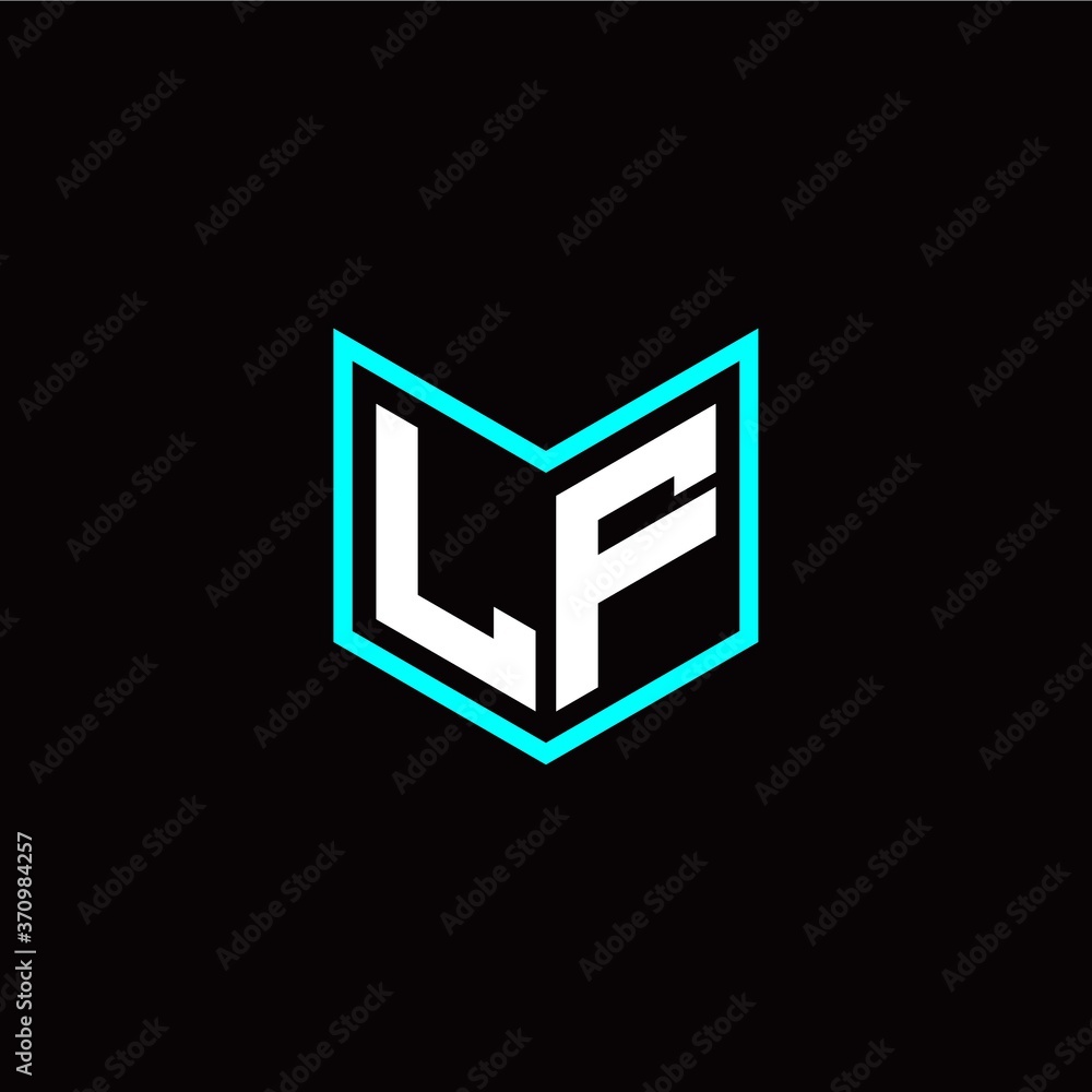 initial L F letter with book style logo template vector initial L F letter with book style logo template vector