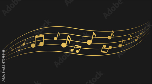 Golden Music notes