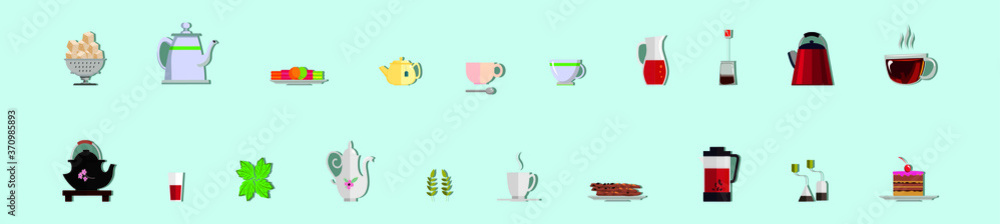 set of Cups, Cupcake, and Pot on with various model. vector illustration set of Cups, Cupcake, and Pot on with various model. vector illustration