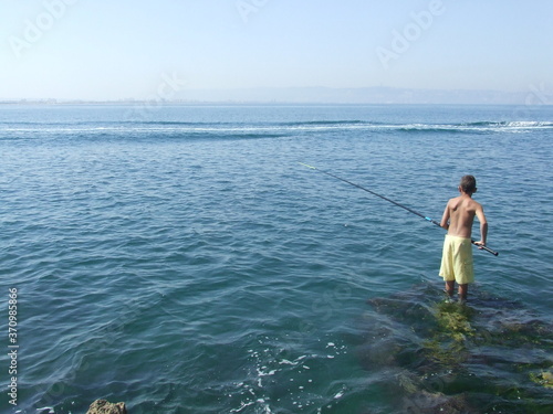 fishing in the sea