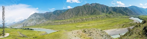 panoramic view of the Altay mountains, near Inegen, Russia
