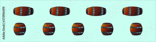 set of barrel with various model. vector illustration