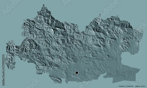 Tissemsilt, province of Algeria, on solid. Administrative