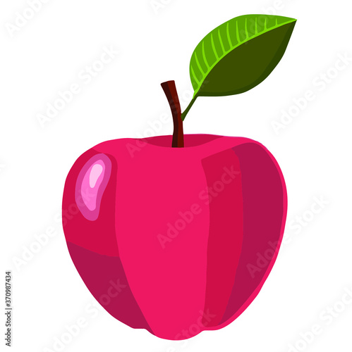 Vector illustration of a fresh red apple.