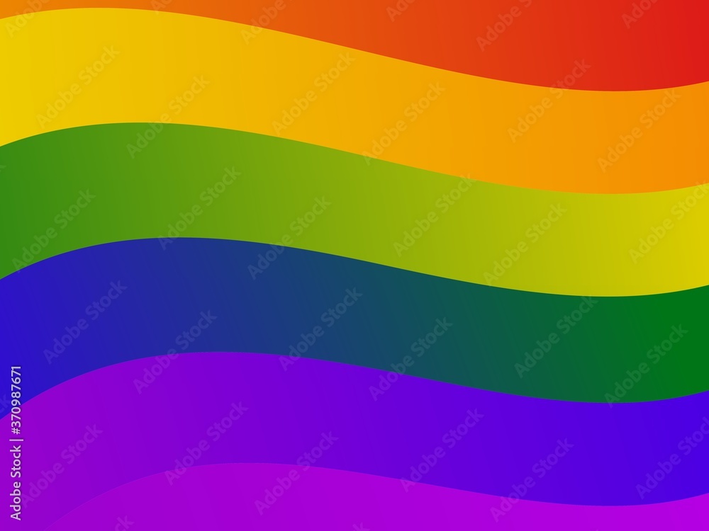 background of wave rainbow flag movement lgbt, symbol of homosexual sexual like gays and lesbians. vector design