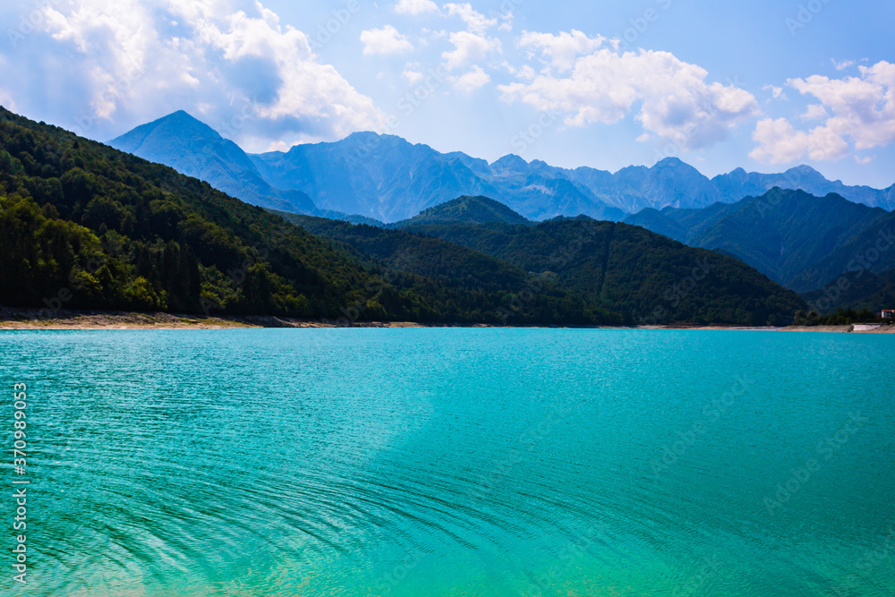 lake and mountains