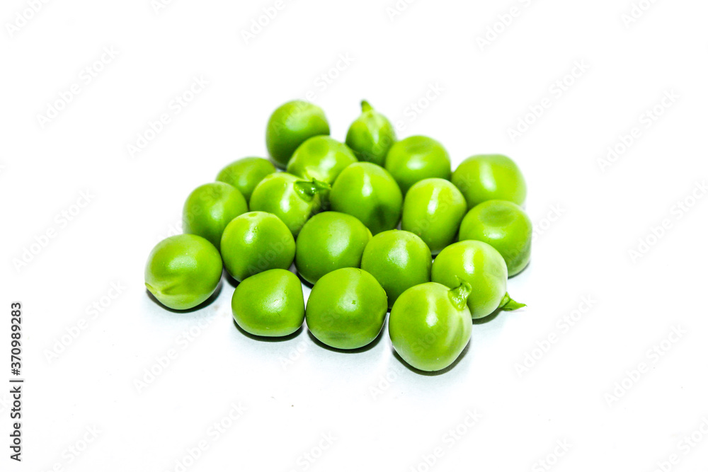 A picture of green pea on white background A picture of green pea on white background