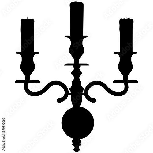 Candle holder vector illustration isolated on white