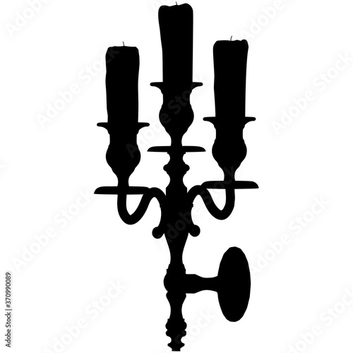 Candle holder vector illustration isolated on white