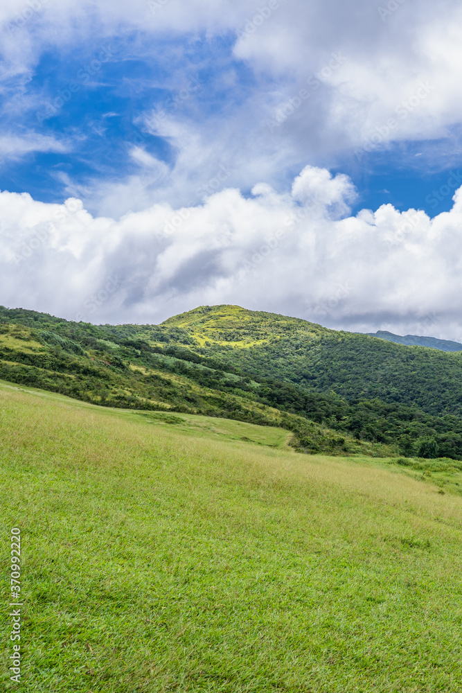 Beautiful grassland, prairie in Taoyuan Valley, Caoling Mountain Trail passes over the peak of Mt. Wankengtou in Taiwan. Beautiful grassland, prairie in Taoyuan Valley, Caoling Mountain Trail passes over the peak of Mt. Wankengtou in Taiwan.