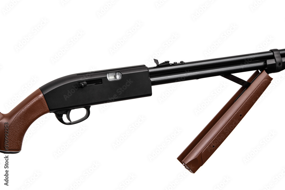 Air rifle isolate on a white back. Small-caliber weapons for sport shooting and hunting. Air rifle isolate on a white back. Small-caliber weapons for sport shooting and hunting.