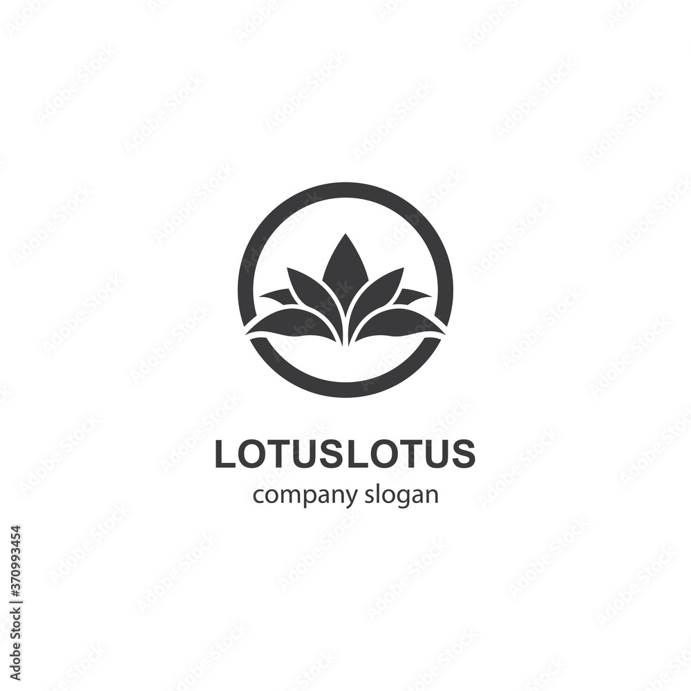 Fototapeta premium Lotus logo template vector icon
