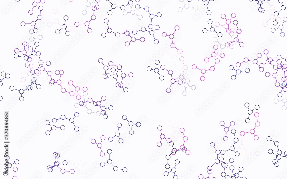 Light Purple, Pink vector background with forms of artificial intelligence.