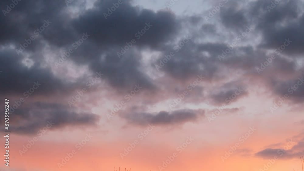 Red sky with dark clouds Red sky with dark clouds