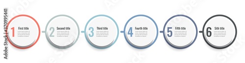 Vector Infographic design with 6 options or steps. Infographics for business concept. Can be used for presentations banner, workflow layout, process diagram, flow chart, info graph