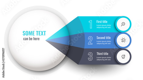 Vector Infographic label design template with icons and 3 options or steps. Can be used for process diagram, presentations, workflow layout, banner, flow chart, info graph.